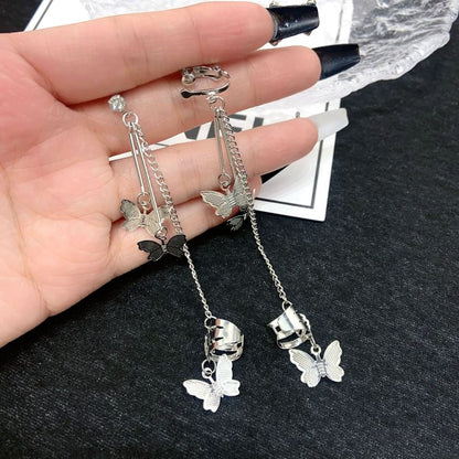 Drop Earring Clip-On Ear with Bow / Cuff