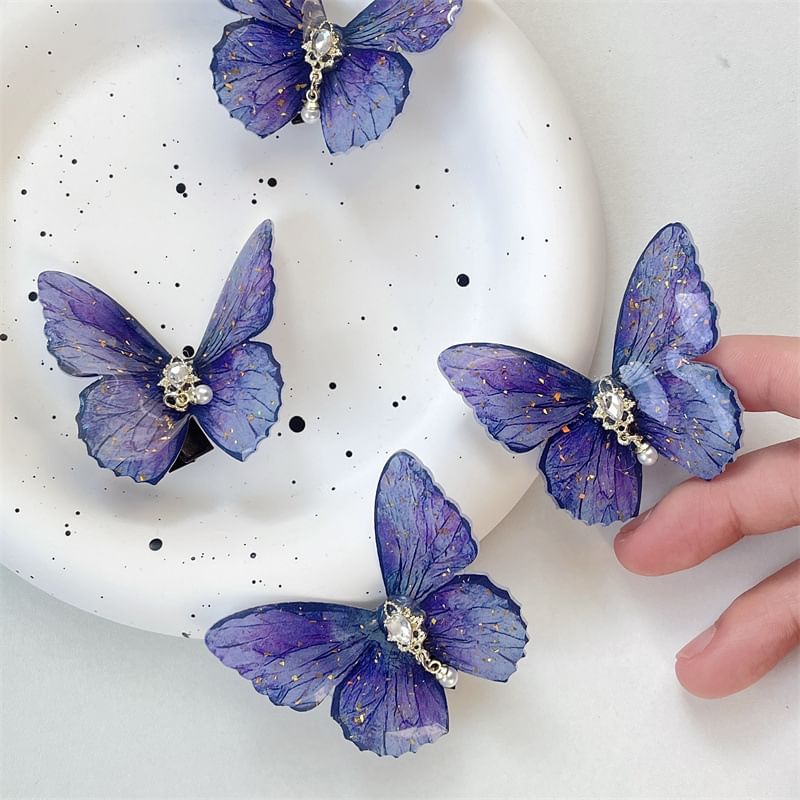 Butterfly Hair Plastic Clip