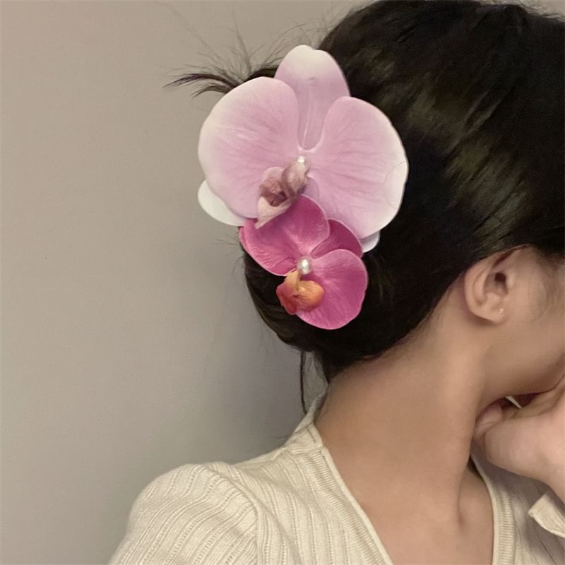 Fabric Clamp Floral Hair