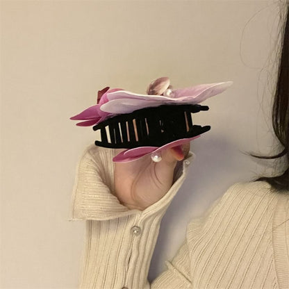 Fabric Clamp Floral Hair