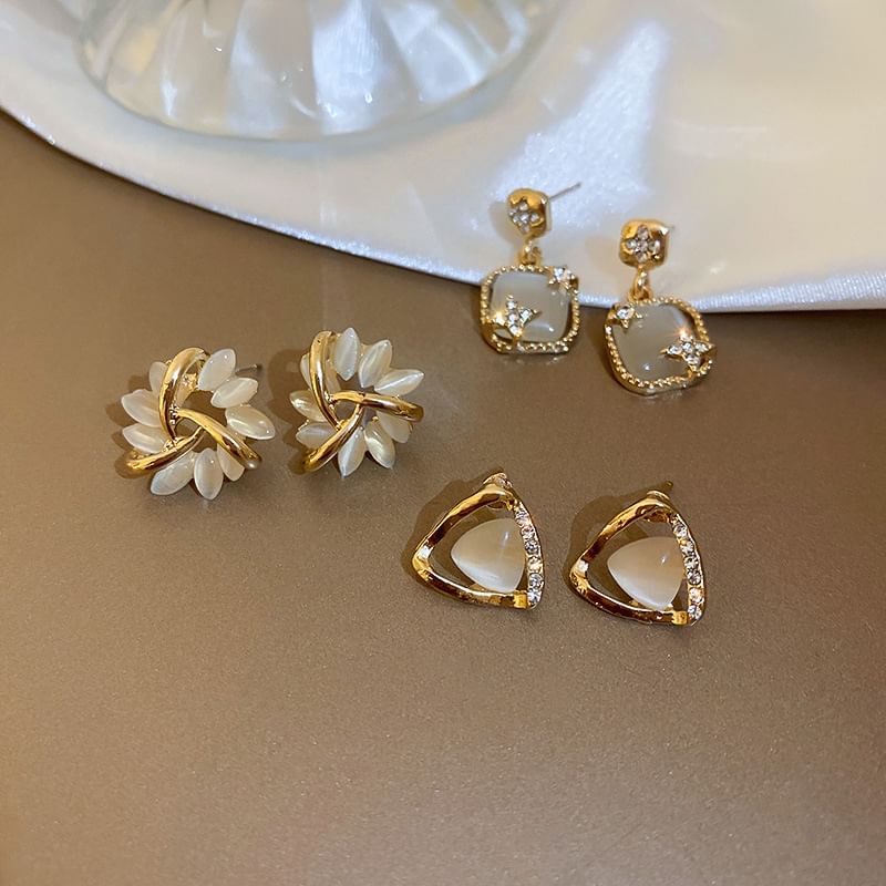 Earring Faux / Gemstone Stud Drop