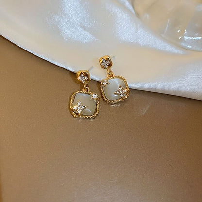 Earring Faux / Gemstone Stud Drop