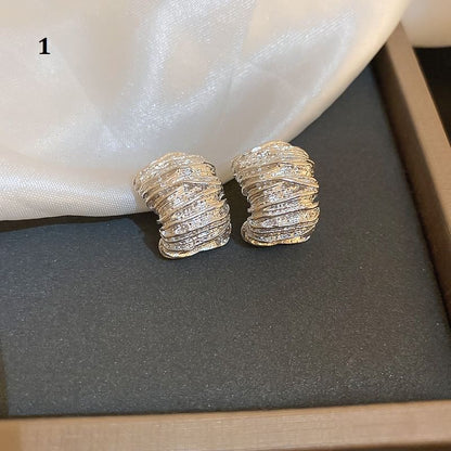 Designs) Tone Earring (Various Silver