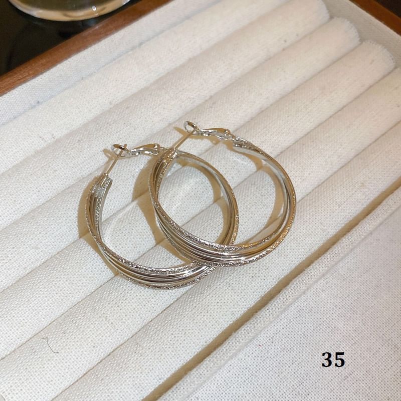 Tone Silver Earring (Various Designs)