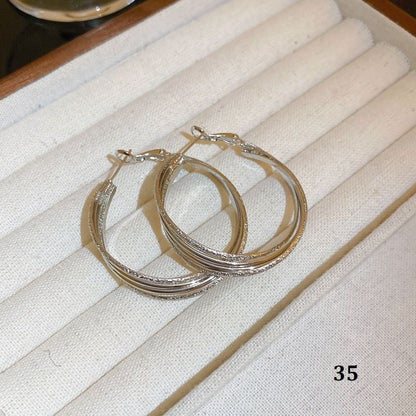 Tone Silver Earring (Various Designs)