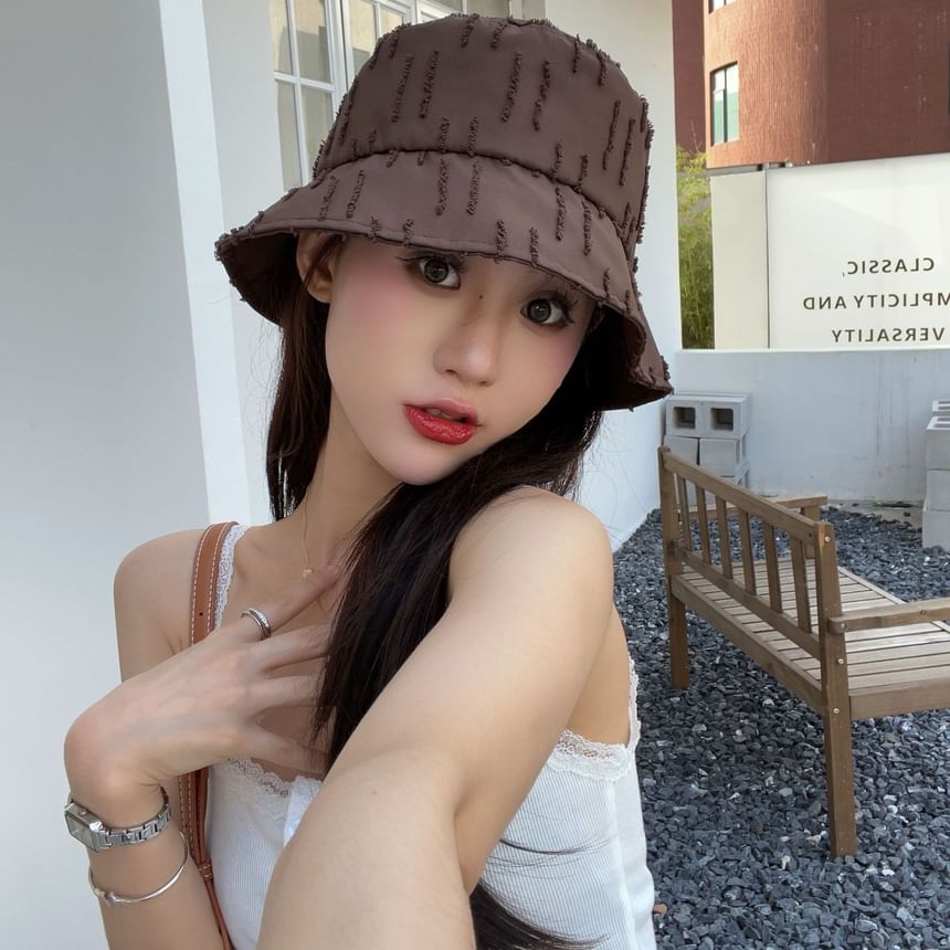 Plain Bucket Hat Jacquard