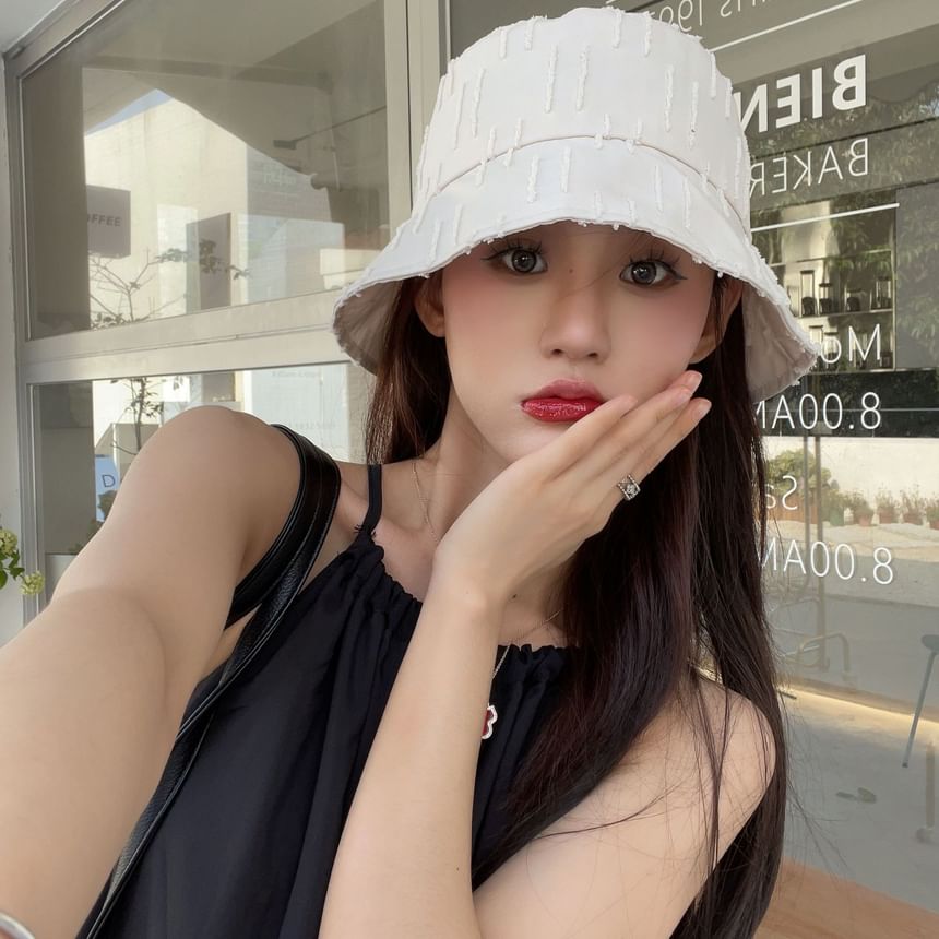 Plain Bucket Hat Jacquard