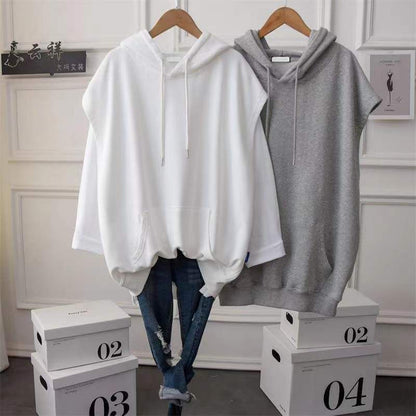Sleeveless Plain Hoodie