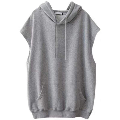 Sleeveless Plain Hoodie