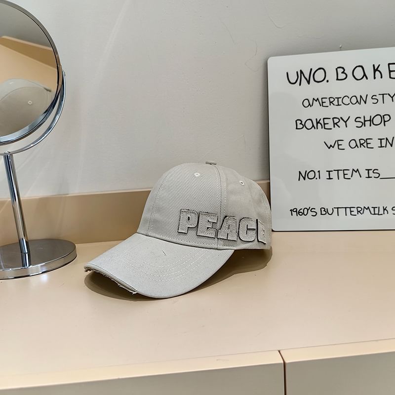 Baseball Applique Distressed Cap Lettering