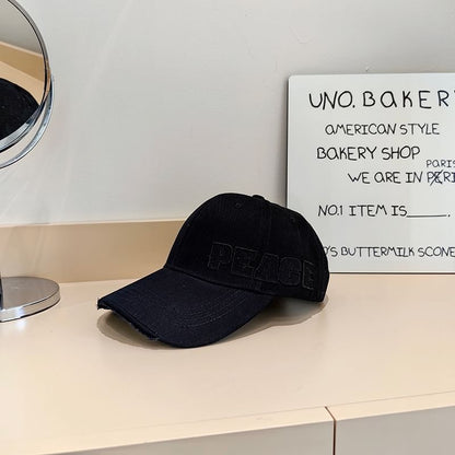 Baseball Applique Distressed Cap Lettering