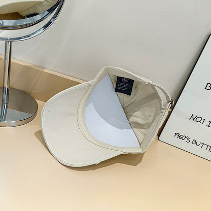 Lettering Baseball Distressed Applique Cap