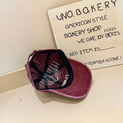 Cap Lettering Washed Embroidered Baseball