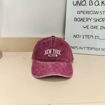 Cap Lettering Washed Baseball Embroidered