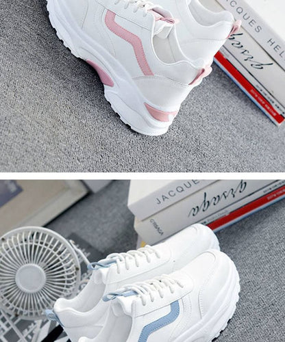 Two Tone Platform Sneakers