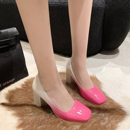 Block Heel Gradient Pumps