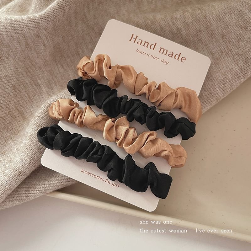 Shirred Fabric Hair Tie / Set