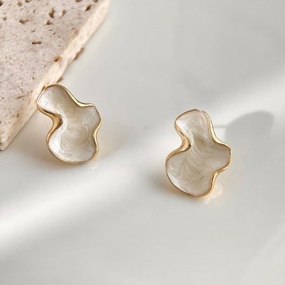 Enamel Stud Earring