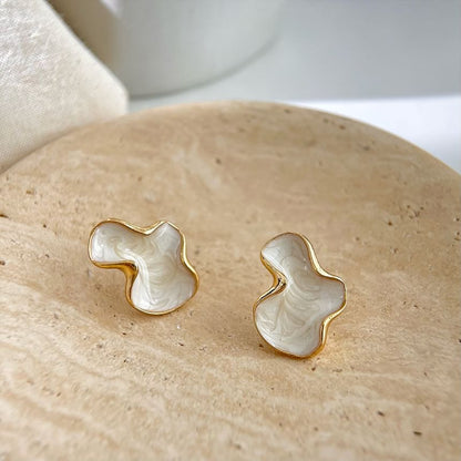 Enamel Stud Earring