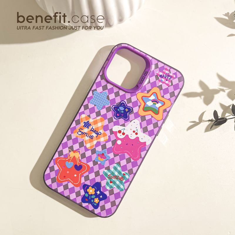 Heart / Star Argyle Phone Case