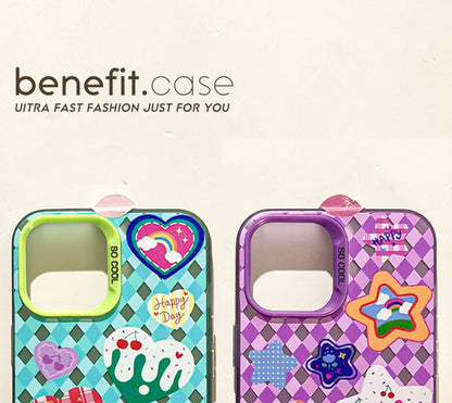 Case Argyle / Heart Phone Star