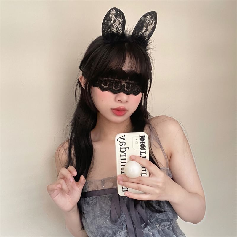 Mask Ear Lace Eye Headband Rabbit /