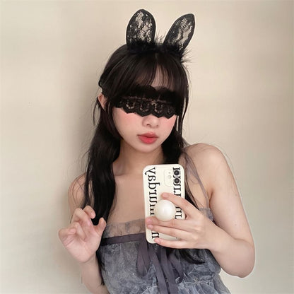 Mask Ear Lace Eye Headband Rabbit /