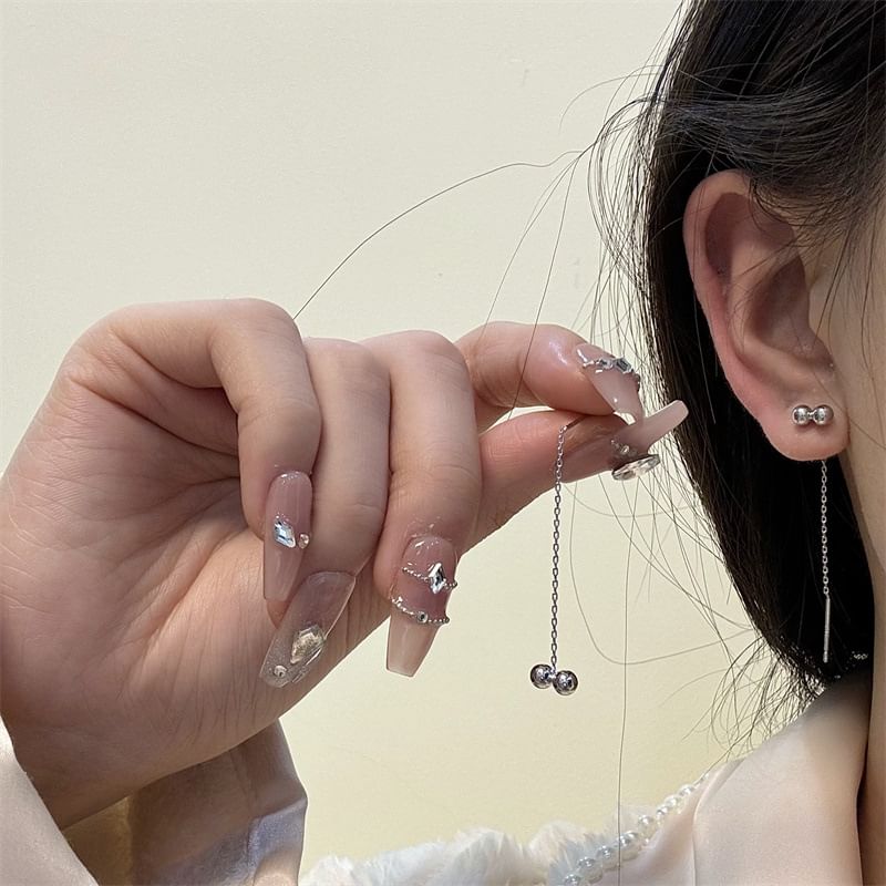 Bead Alloy Threader Earring