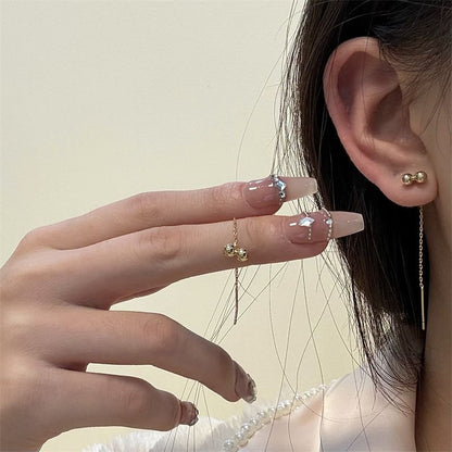 Bead Alloy Threader Earring