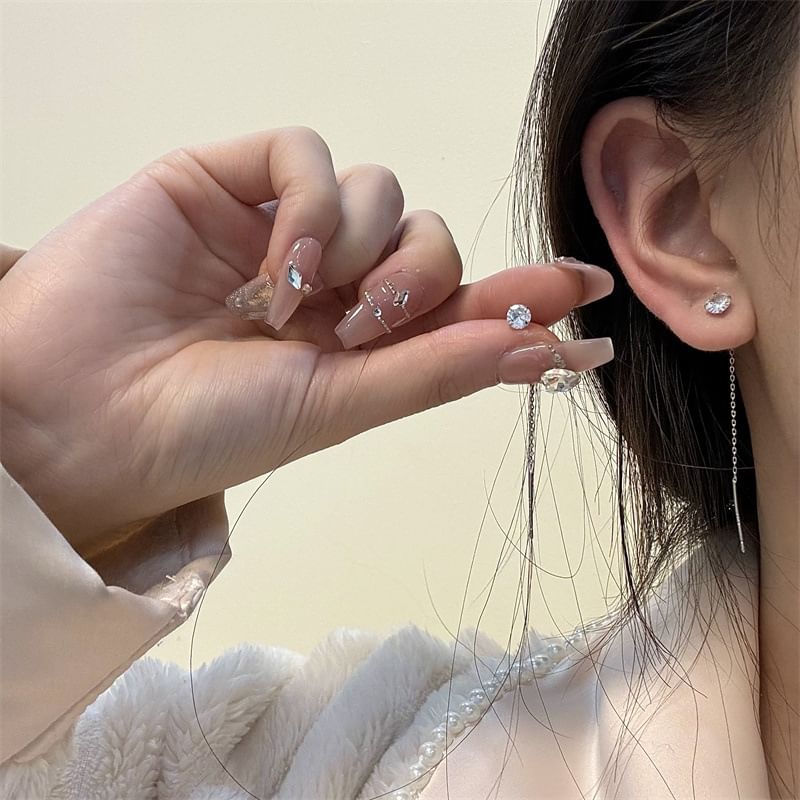 Rhinestone Alloy Earring Threader
