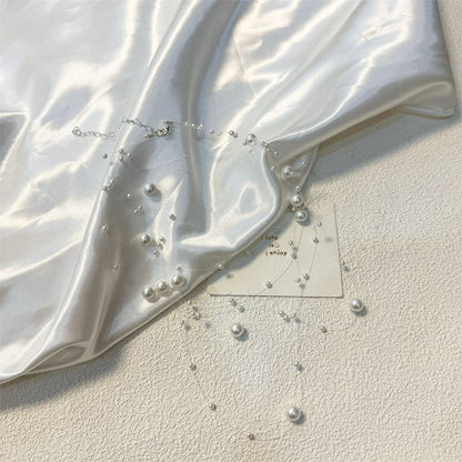 Layered Choker Pearl Faux