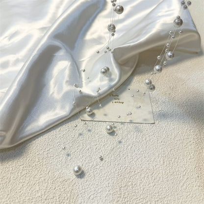 Layered Choker Pearl Faux