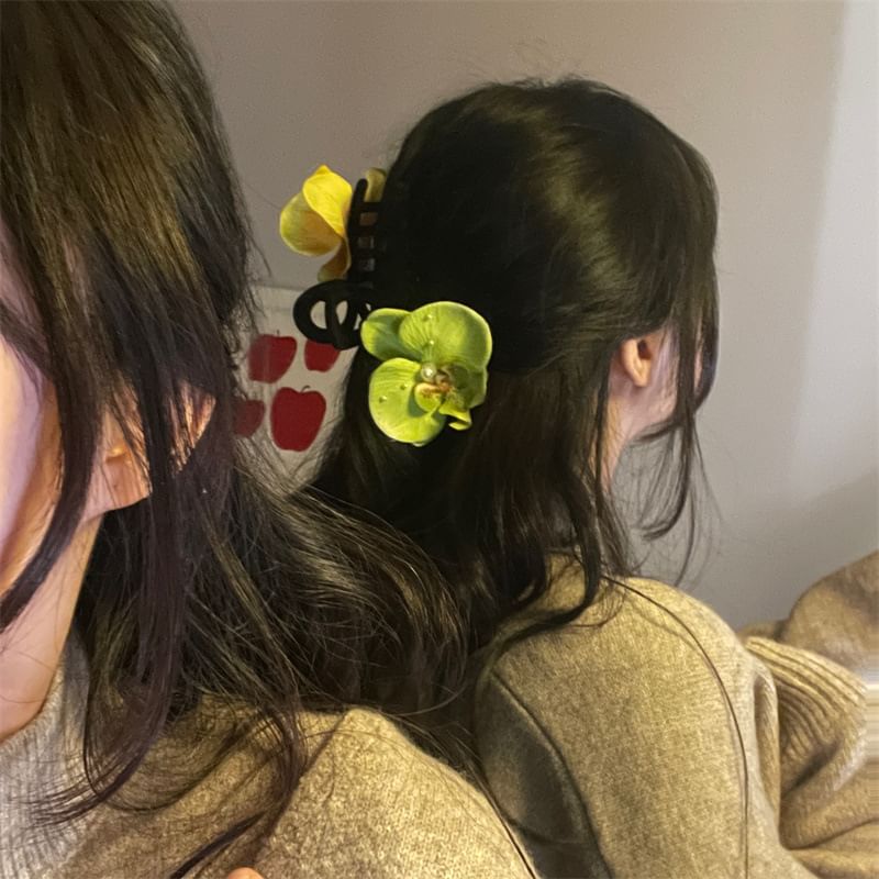 Clamp Hair Fabric Floral