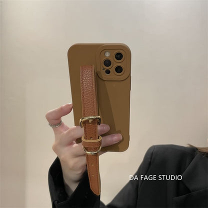 Case Faux Phone Strap Pearl