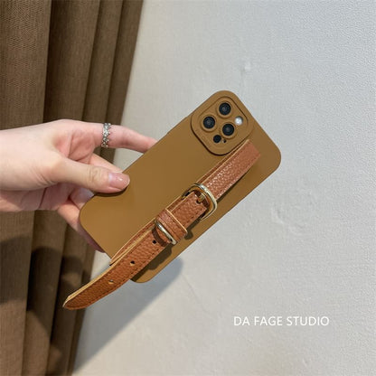 Case Faux Phone Strap Pearl