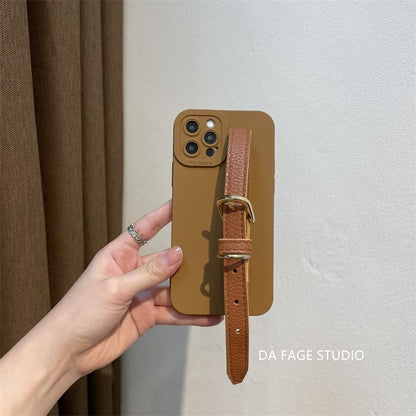 Case Faux Phone Strap Pearl