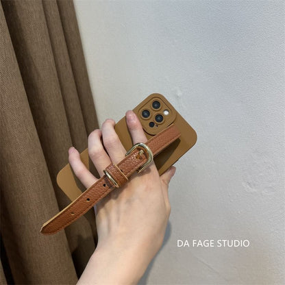 Case Faux Phone Strap Pearl