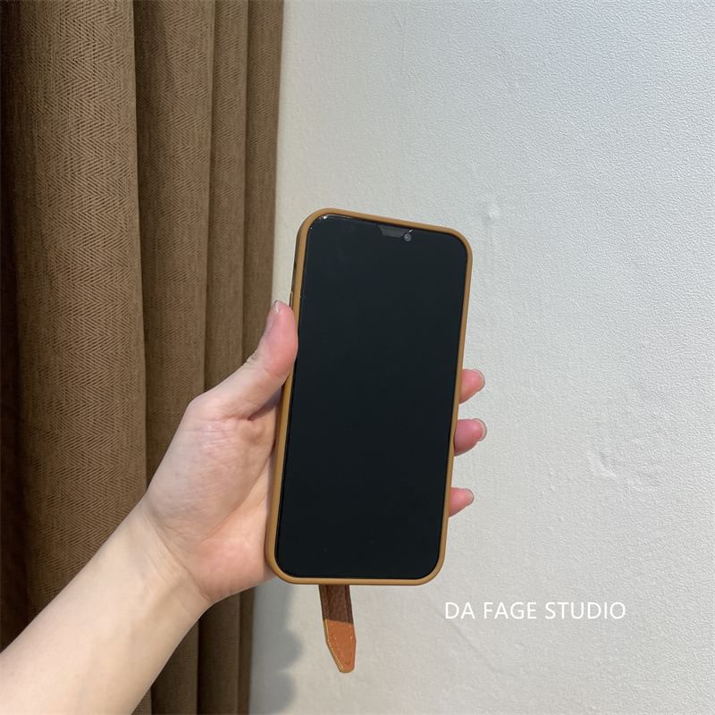 Case Faux Phone Strap Pearl