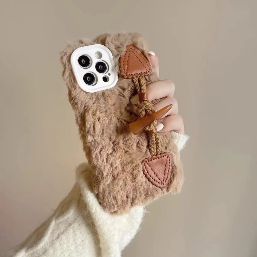 Phone Case Chenille Toggle Button