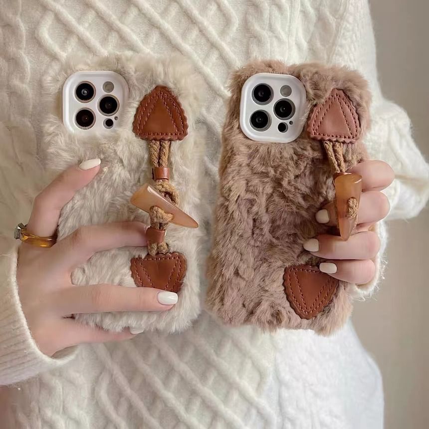 Phone Case Chenille Toggle Button