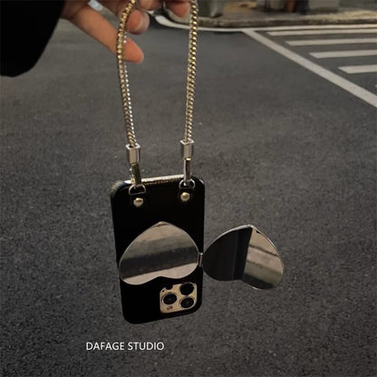 Case Heart Phone Mirrored