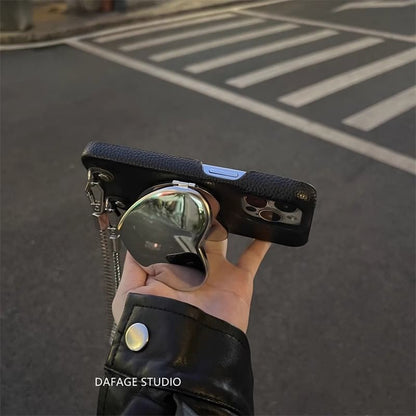 Case Heart Phone Mirrored