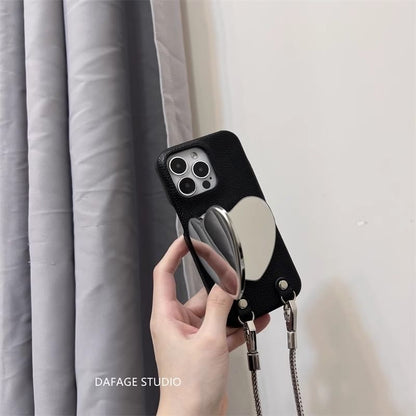 Case Heart Phone Mirrored