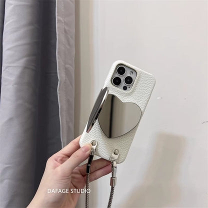 Case Heart Phone Mirrored