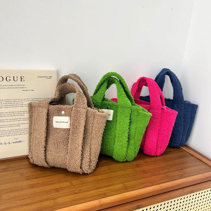 Crossbody Top Bag Handle Fluffy