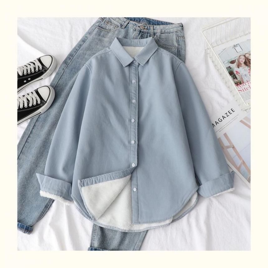 Shacket Collared Plain