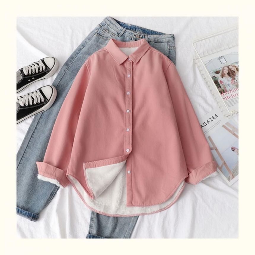 Shacket Collared Plain