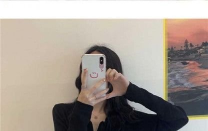 Plain Collared Cardigan Zip