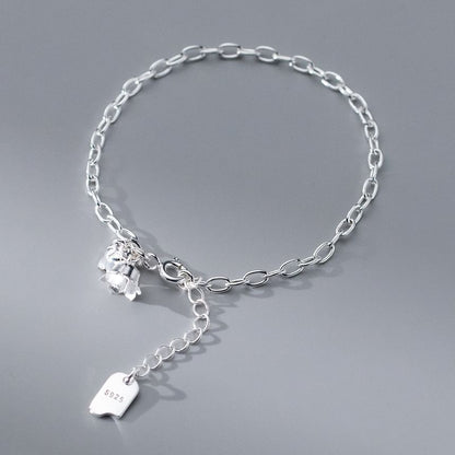 Floral Sterling Silver Bracelet