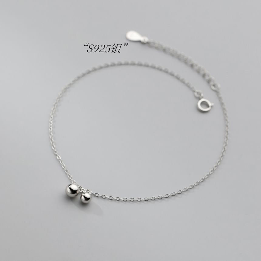 Bead Sterling Silver Anklet